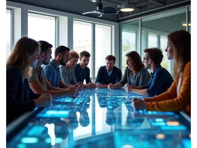 Équipe de Lumiere Forge travaillant sur des solutions d'innovation